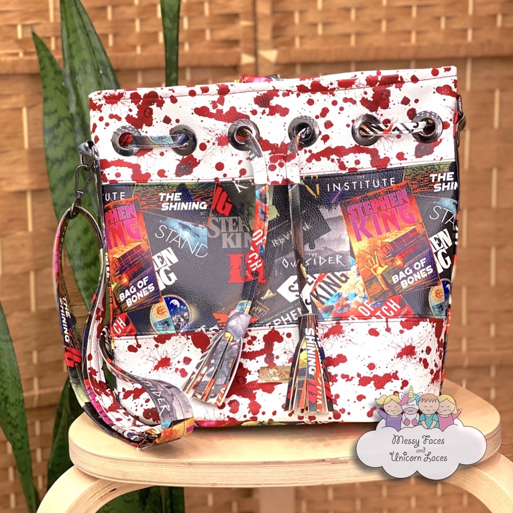 Custom handmade SK inspired horror sallie tomato magnolia bag.